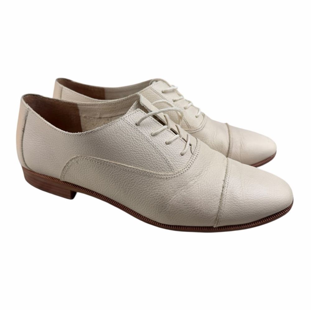 Madewell Cream Leather Flats